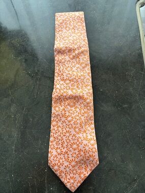 Boss Pink and Orange Floral Silk Tie